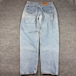 Levis 560 Jeans Women's 16 Loose Fit Straight Leg Reg L Light Wash Denim Blue